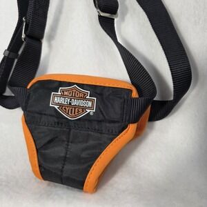 Harley Davidson Dog Car Harness Large Biker Motorcycle Pet Orange Black